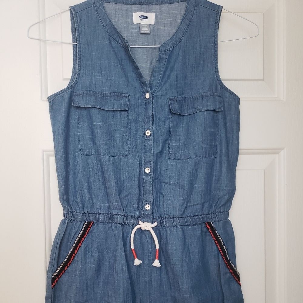 Girls Denim shorts romper by Old Navy size XL 14